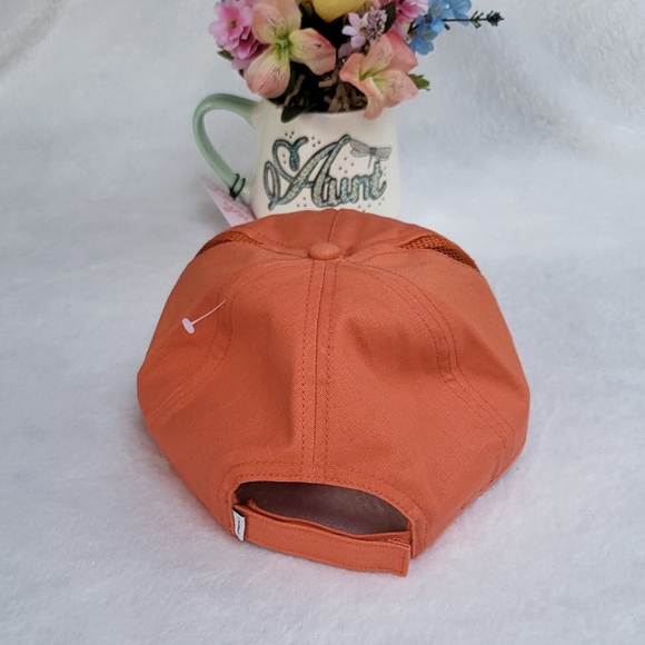New O'Neill Stay in your Wave Women Snap Back Hat color Orange size ONE. - Picture 6 of 7